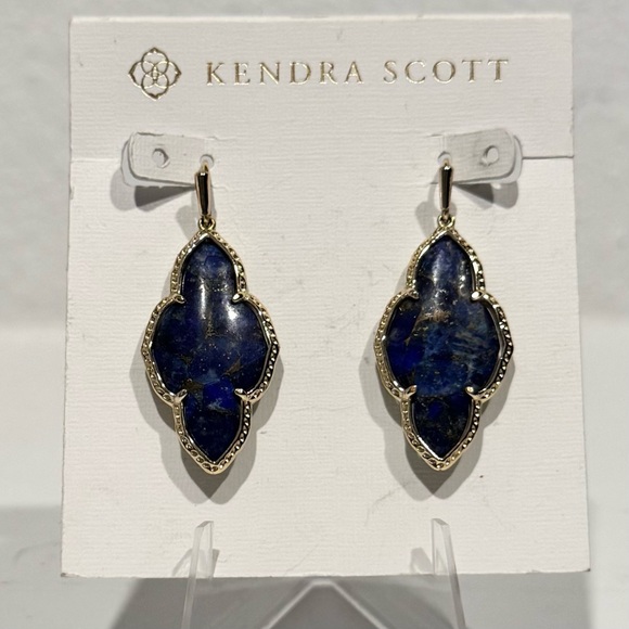⭐️Rare HTF Kendra Scott Abbie Earrings – Lapis Blue Gold – Christmas Gift!⭐️ - Picture 4 of 4